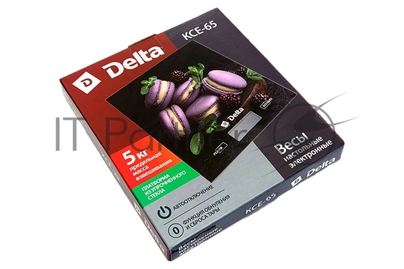 Весы настольные электронные DELTA KCE-65 Ягодные макарони : 5 кг, стекло (12)