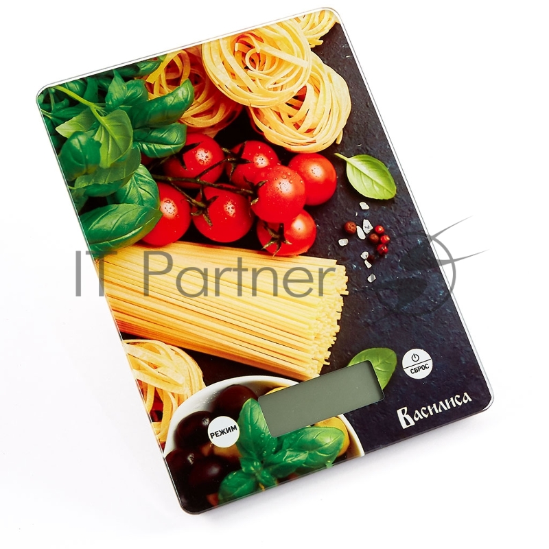 Весы настольные электронные ВАСИЛИСА ВА-014 Итальянская кухня: 5 кг, стекло (24)