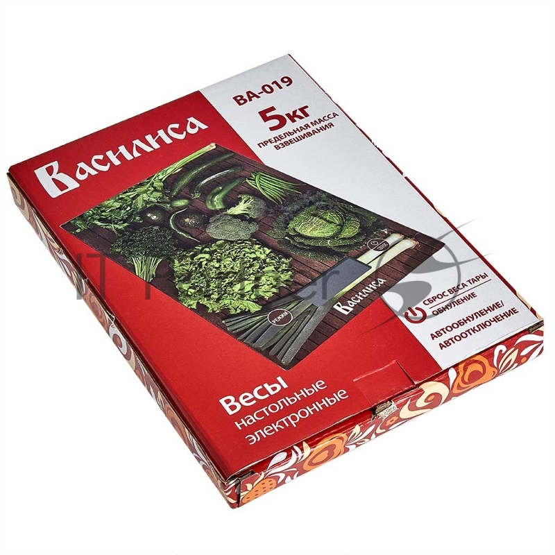 Весы настольные электронные ВАСИЛИСА ВА-019 Овощная лавка : 5 кг, стекло (24)