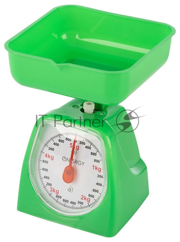 Весы кухонные механические ENERGY EN-406МК, зелёные (0-5 кг) квадратные