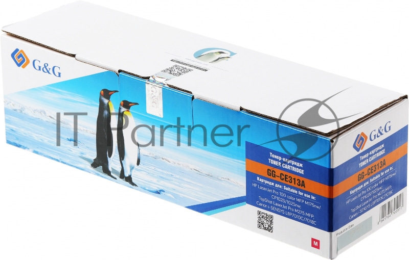 Картридж лазерный G&G GG-CE313A CE313A пурпурный (1000стр.) для HP LaserJet Pro MFP M175nw/CP1025/1025nw/M275 MFP
