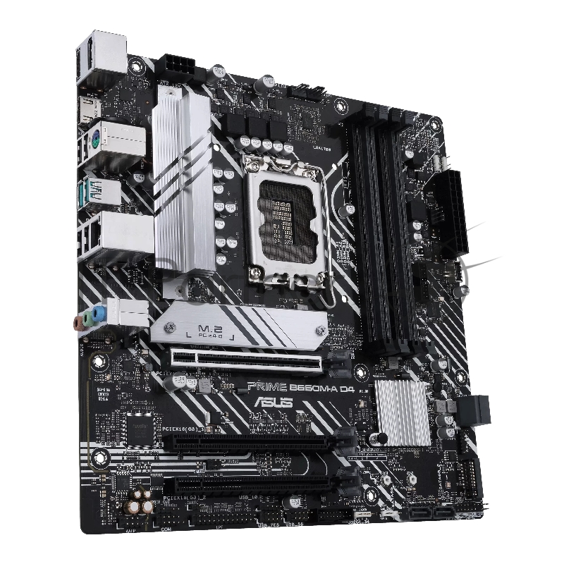 Материнская плата ASUS PRIME B660M-A D4-CSM, LGA1700, B660, 4*DDR4, DP+ 2* HDMI, SATA3 + RAID, Audio, Gb LAN, USB 3.2*6, USB 2.0*6, COM*1 header, LPT*1 header (w/o cable), mATX 90MB19K0-M1EAYC