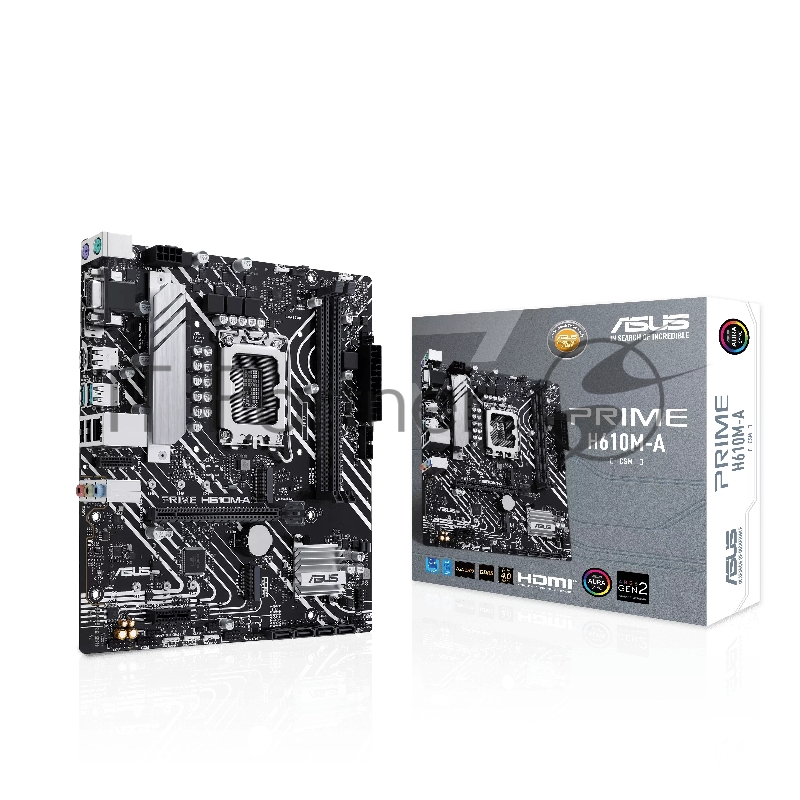 Материнская плата ASUS PRIME H610M-A-CSM, LGA1700, H610, 2*DDR5, VGA + DP + HDMI, 4 SATA 6, 2*M.2, USB 3.2, USB 2.0, mATX 90MB1G20-M0EAYC