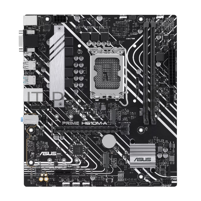 Материнская плата ASUS PRIME H610M-A-CSM, LGA1700, H610, 2*DDR5, VGA + DP + HDMI, 4 SATA 6, 2*M.2, USB 3.2, USB 2.0, mATX 90MB1G20-M0EAYC