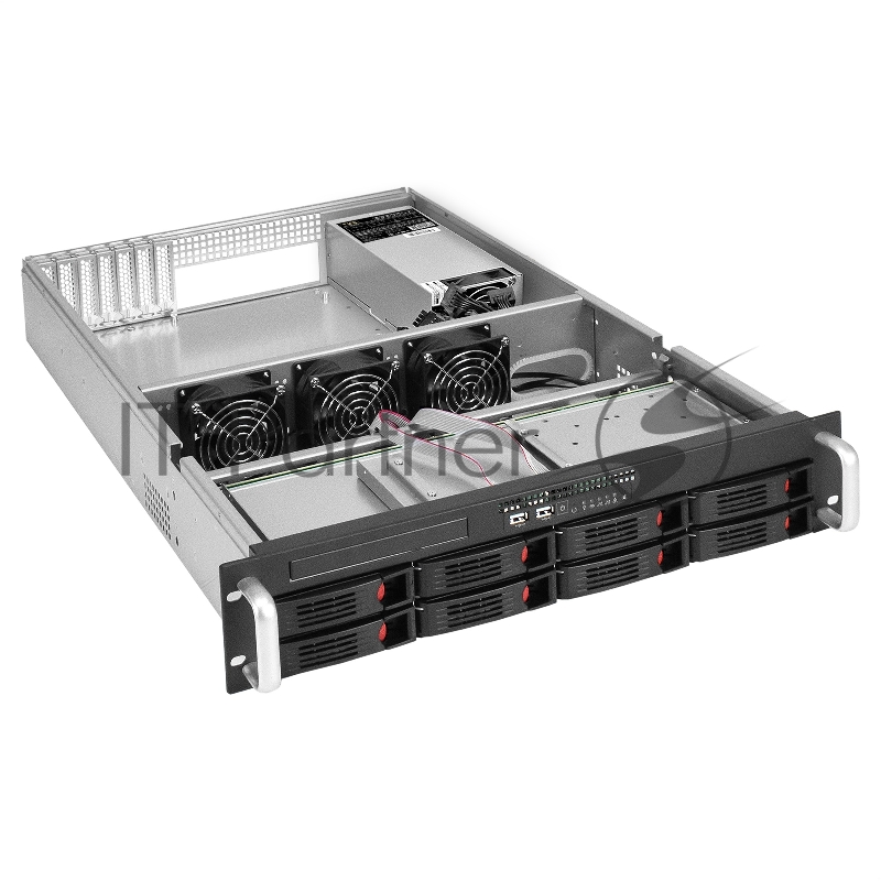 Серверный корпус ExeGate Pro 2U660-HS08 <RM 19, высота 2U, глубина 660, БП 2U-700ADS, 8xHotSwap, USB>