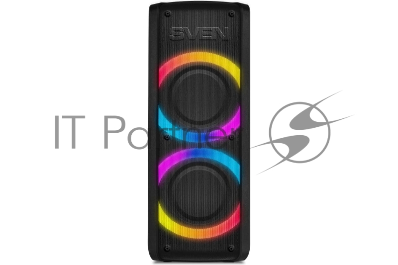 Портативная акустика SVEN АС PS-710, черный (100 Вт, TWS, Bluetooth, FM, USB, microSD, LED-дисплей, 4400мА*ч)