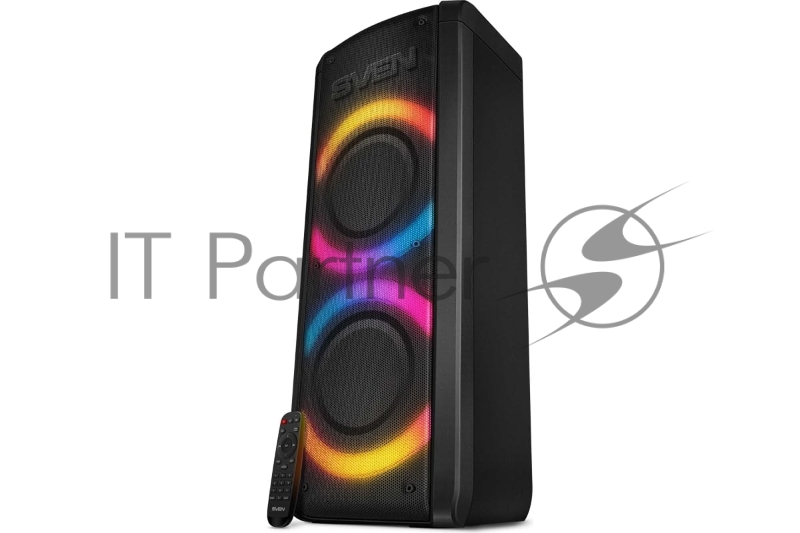 Портативная акустика SVEN АС PS-710, черный (100 Вт, TWS, Bluetooth, FM, USB, microSD, LED-дисплей, 4400мА*ч)