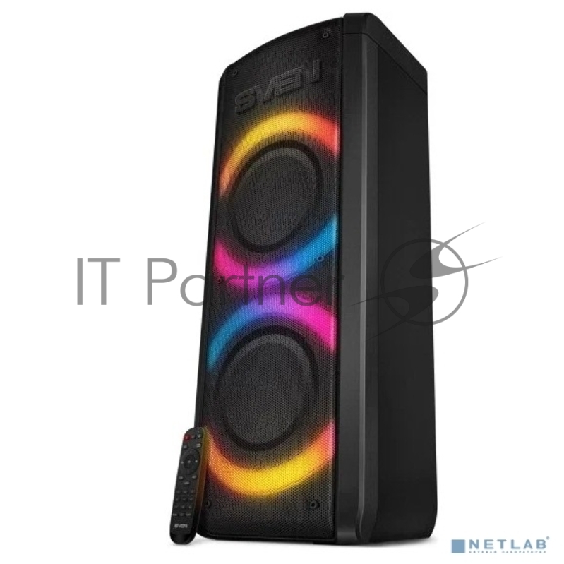 Портативная акустика SVEN АС PS-710, черный (100 Вт, TWS, Bluetooth, FM, USB, microSD, LED-дисплей, 4400мА*ч)