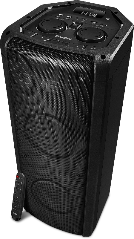 Портативная акустика SVEN АС PS-710, черный (100 Вт, TWS, Bluetooth, FM, USB, microSD, LED-дисплей, 4400мА*ч)