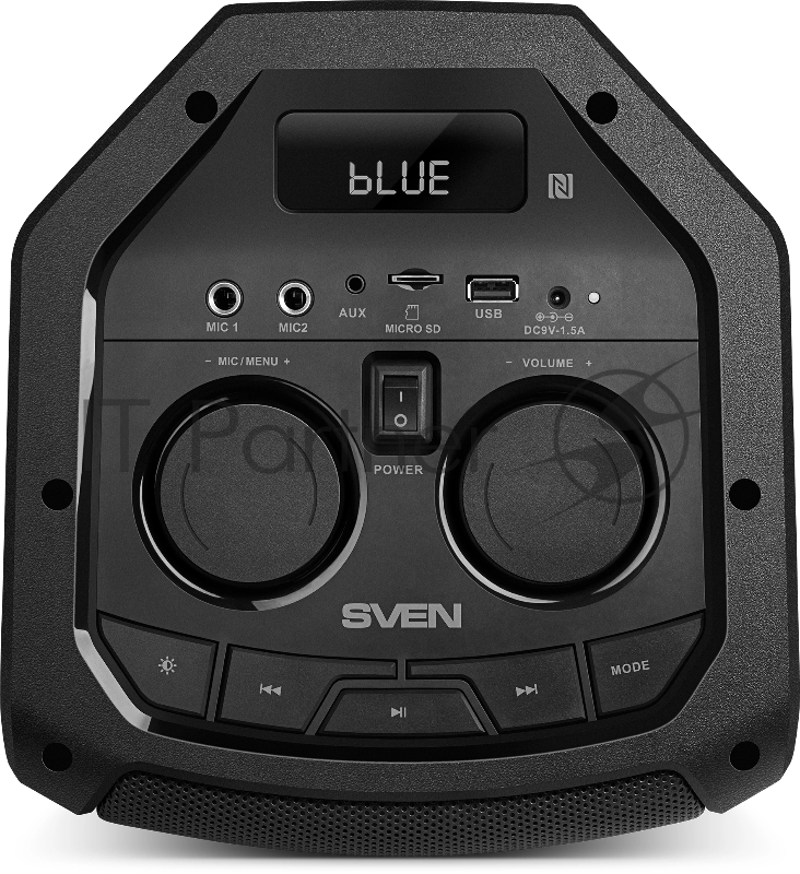 Портативная акустика SVEN АС PS-710, черный (100 Вт, TWS, Bluetooth, FM, USB, microSD, LED-дисплей, 4400мА*ч)