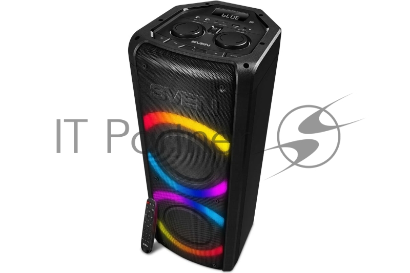 Портативная акустика SVEN АС PS-710, черный (100 Вт, TWS, Bluetooth, FM, USB, microSD, LED-дисплей, 4400мА*ч)