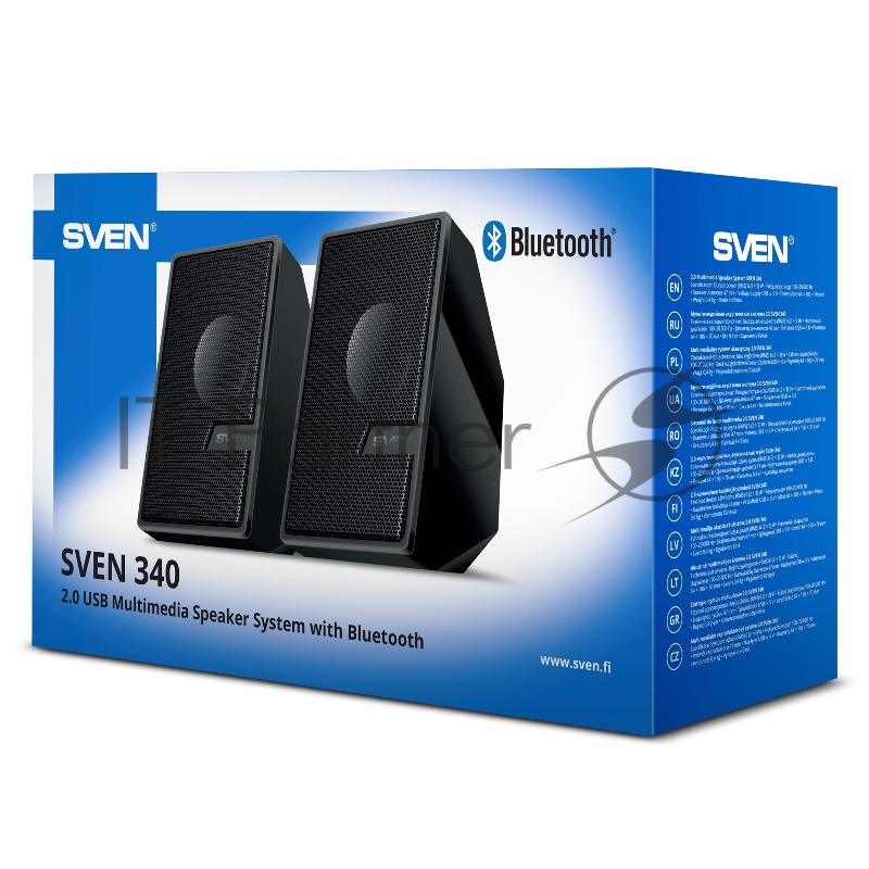 Колоки SVEN АС 340, черный (6 Вт, питание USB, Bluetooth)