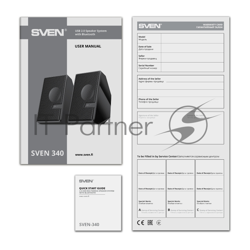 Колоки SVEN АС 340, черный (6 Вт, питание USB, Bluetooth)