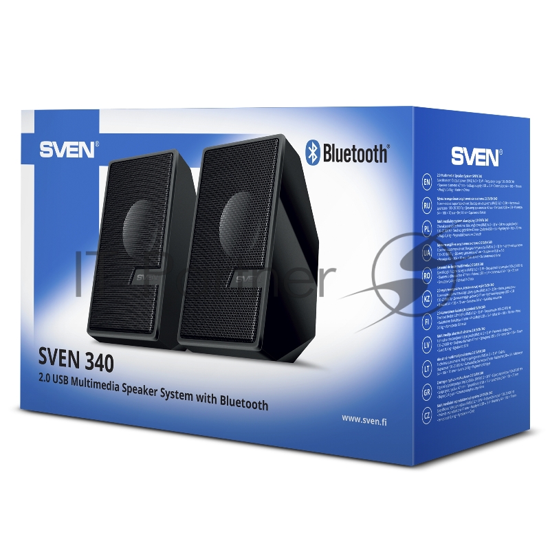Колоки SVEN АС 340, черный (6 Вт, питание USB, Bluetooth)