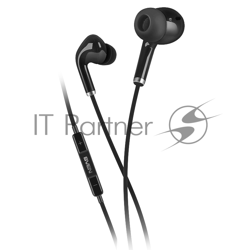 Внутриканальные наушники с микрофоном SVEN E-282M, черный, пульт