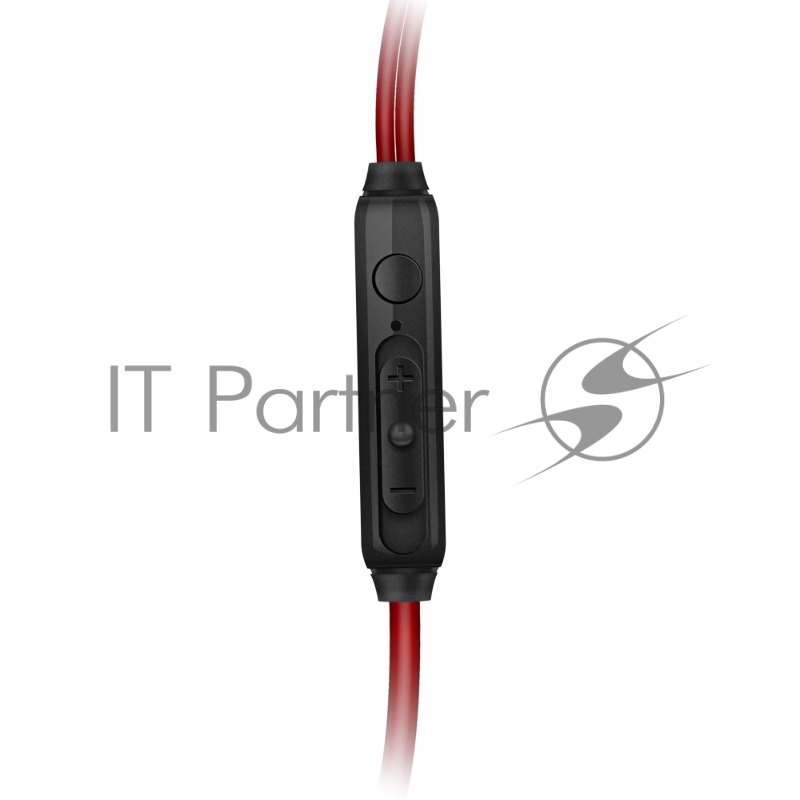 SVEN Внутриканальные наушники с микрофоном E-292M, черный-красный, пульт