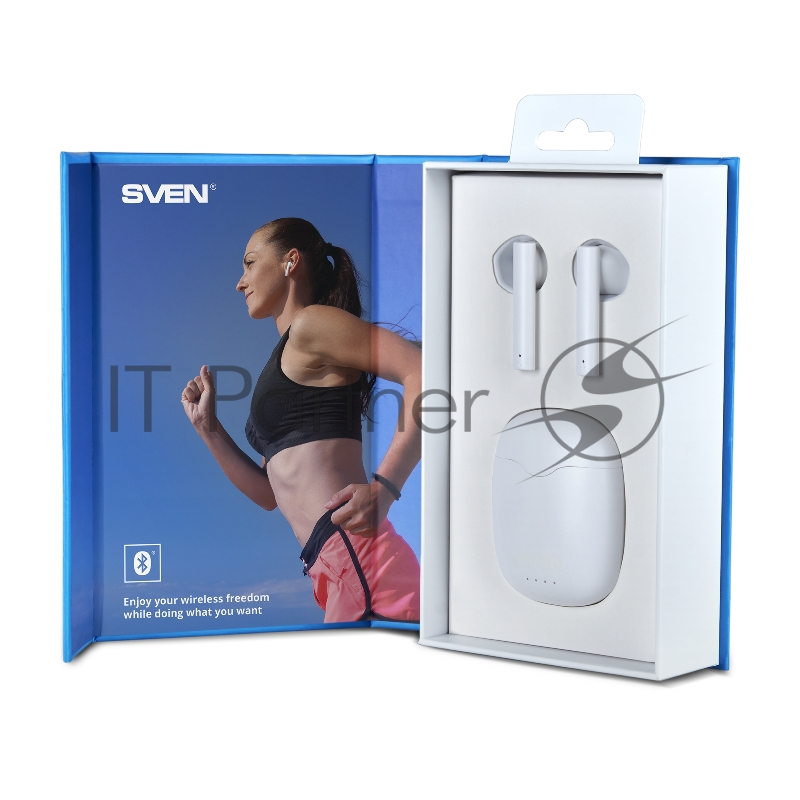 Беспроводные внутриканальные наушники с микрофоном SVEN E-727BT, белый (Bluetooth, TWS)