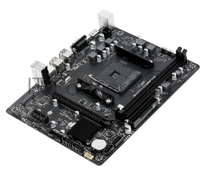 Материнская плата CBR B450M Challenger {Socket AM4, 2*DDR4, mATX, VGA+HDMI, 1*PCIEx16/1*PCIEx1/1*M.2, 4*SATA3, 4*USB2+4*USB3, Glan}
