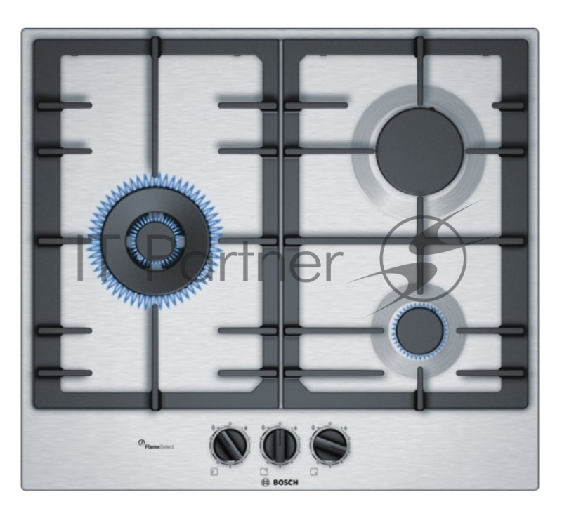 Газовая варочная поверхность Bosch PCC6A5B90 нержавеющая сталь