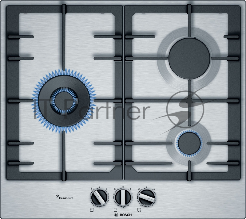 Газовая варочная поверхность Bosch PCC6A5B90 нержавеющая сталь
