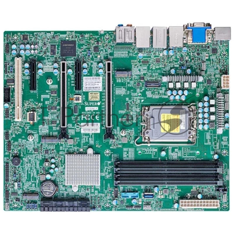 Системная плата/ X13SAE-F,ATX,LGA1700,Intel W680 Chipset,4x DIMM/ECC or n