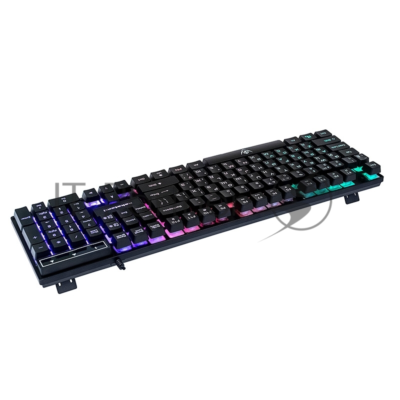 Клавиатура KG-23U BLACK Nakatomi Gaming - игровая с RGB-подсветкой, USB, черная