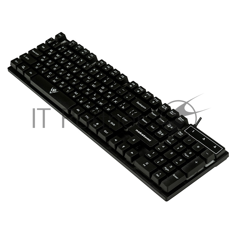 Клавиатура KG-23U BLACK Nakatomi Gaming - игровая с RGB-подсветкой, USB, черная