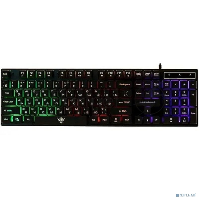 Клавиатура KG-23U BLACK Nakatomi Gaming - игровая с RGB-подсветкой, USB, черная