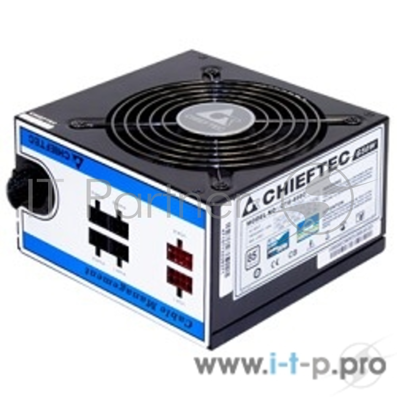 Блок питания 650Вт Chieftec A80 CTG-650C ATX12V V2.3 (24+4+6/8+8pin, вентилятор d120мм) + кабель питания EURO (1.5м)