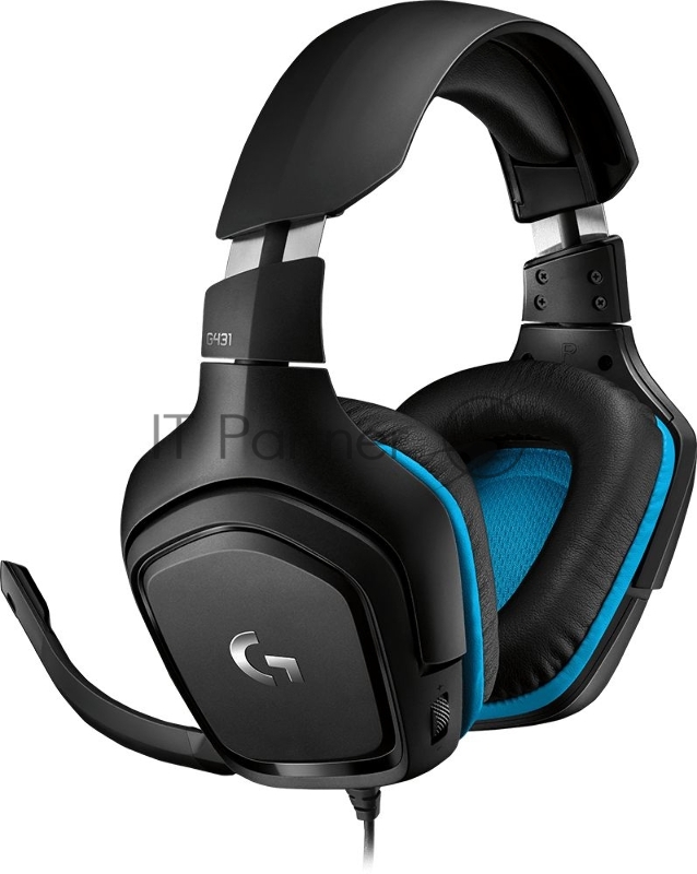 Наушники с микрофоном Logitech G431 черный (981-000772)