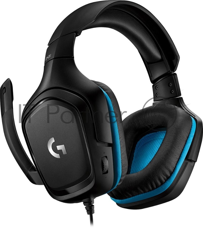Наушники с микрофоном Logitech G431 черный (981-000772)