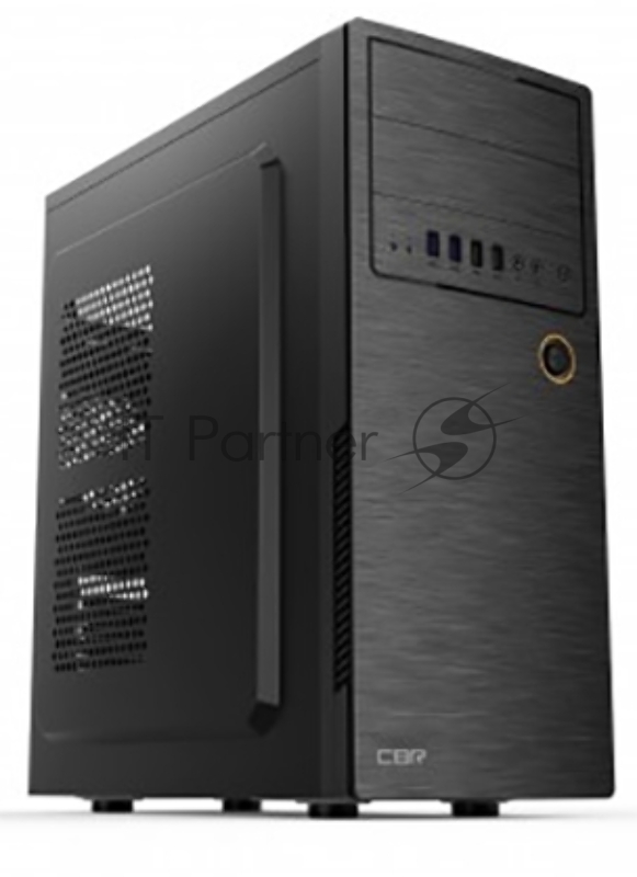 Корпус ATX Miditower CBR PCC-ATX-E180-USB22-450W E180, c БП ATX450-12EC (450W/120mm), 2*USB 2.0, HD Audio+Mic, Black