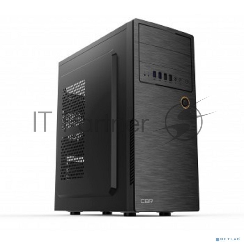 Корпус ATX Miditower CBR PCC-ATX-E180-USB22-450W E180, c БП ATX450-12EC (450W/120mm), 2*USB 2.0, HD Audio+Mic, Black