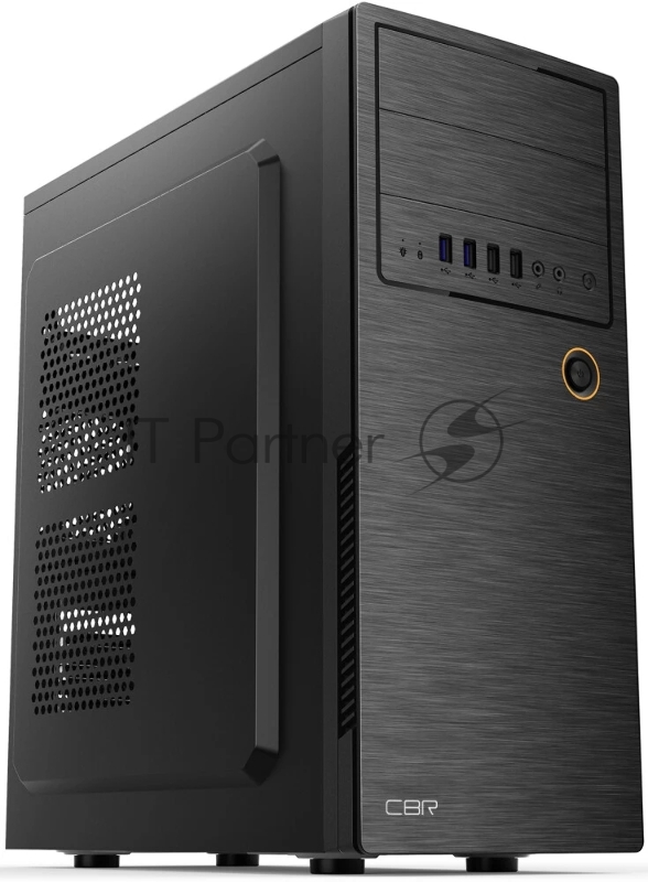 Корпус ATX Miditower CBR PCC-ATX-E180-USB32-USB22-450W E180, c БП ATX450-12EC (450W/120mm), 2*USB 3.0, 2*USB 2.0, HD Audio+Mic, Black