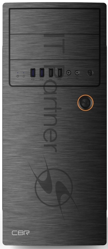 Корпус ATX Miditower CBR PCC-ATX-E180-USB32-USB22-450W E180, c БП ATX450-12EC (450W/120mm), 2*USB 3.0, 2*USB 2.0, HD Audio+Mic, Black