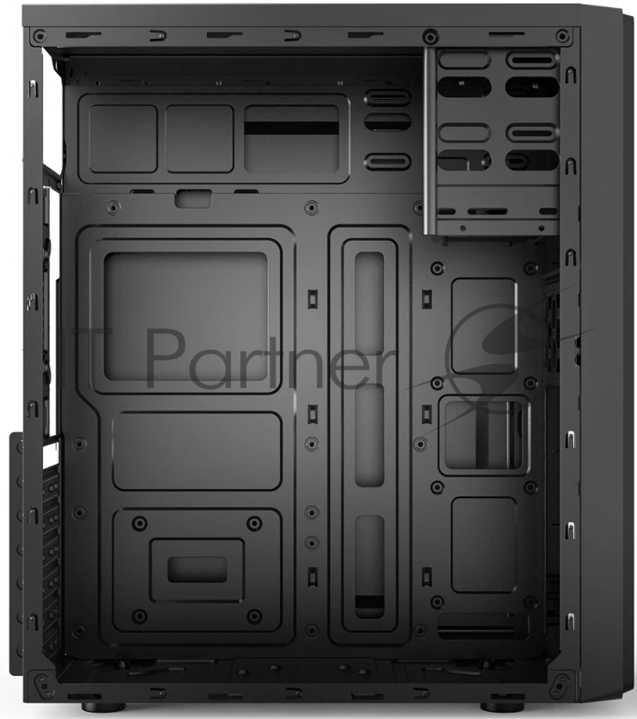 Корпус ATX Miditower CBR PCC-ATX-E180-USB32-USB22-450W E180, c БП ATX450-12EC (450W/120mm), 2*USB 3.0, 2*USB 2.0, HD Audio+Mic, Black