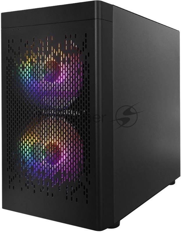 Корпус 1STPLAYER DK D3-B Black / mATX / 1x120mm & 2x140mm LED fans inc. / D3-B-BK-2F1P-1F1