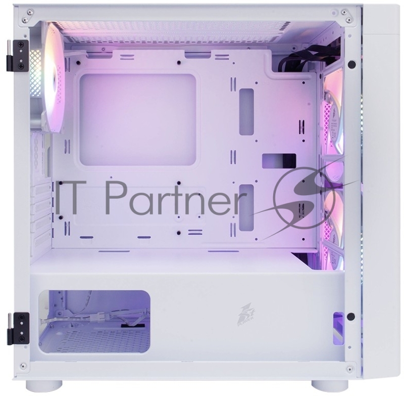 Корпус 1STPLAYER DK D3-B White / mATX / 1x120mm & 2x140mm LED fans inc. / D3-B-WH-2F1P-W-1F1-W