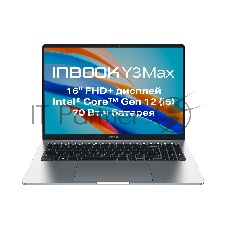 Ноутбук Inbook Y3 MAX_YL613_16_Core i5 1235U_16G_512G_Silver 16(1920x1080 IPS)/Intel Core i5 1235U(1.3Ghz)/16384Mb/512SSDGb Iris Xe Graphics/BT/WiFi/50WHr/1.65kg/