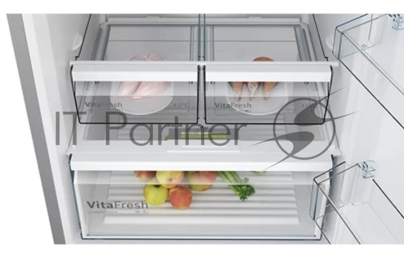 Отдельностоящий холодильник,Отделения VitaFresh, PerfectFit,LED подсветка,2 контура охлаждения,Функция SuperCooling,нижняя морозильная камера,186/70см,максимальная емкость 530л, полезная емкость 480, емкость морозильной камеры 142л,Энергоэффективност