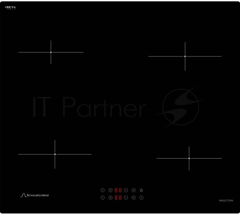 Индукционная варочная поверхность стеклокерамическая, Ширина: 60 смСтекло: ILVA 4 конфорки индукционного нагрева: 2 х диаметром?,160 мм 1400 Вт 2 х диаметром?,180 мм 1800 Вт Сенсорное управление(touch) 9 уровней мощности Таймер(отсчет времени/выбор к