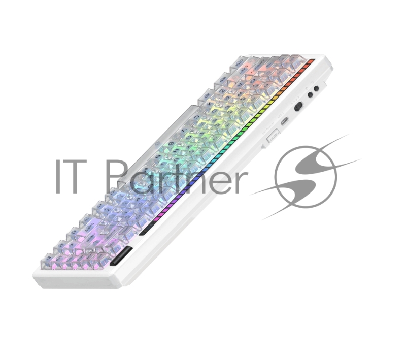 Клавиатура механическая беспроводная Dareu A84 Pro White (белый), 84 клавиши, switch BlueSky V3 (linear), подсветка RGB, подключение проводное+Bluetooth+2.4GHz, аккумулятор 2000mAh