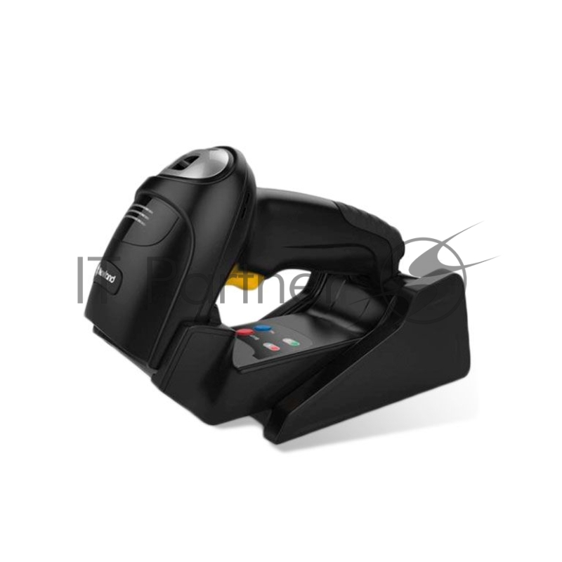 Сканер штрих-кодов HR52 Bonito 2D CMOS Handheld Reader, Mega Pixel, dot-code enabled (Black surface) with 3.5 mtr. coiled USB cable and autosense. Incl. foldable smart stand.