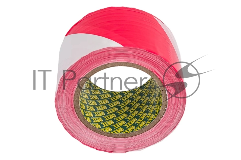Лента сигнальная (красно-белая) 70 мм х 200 м