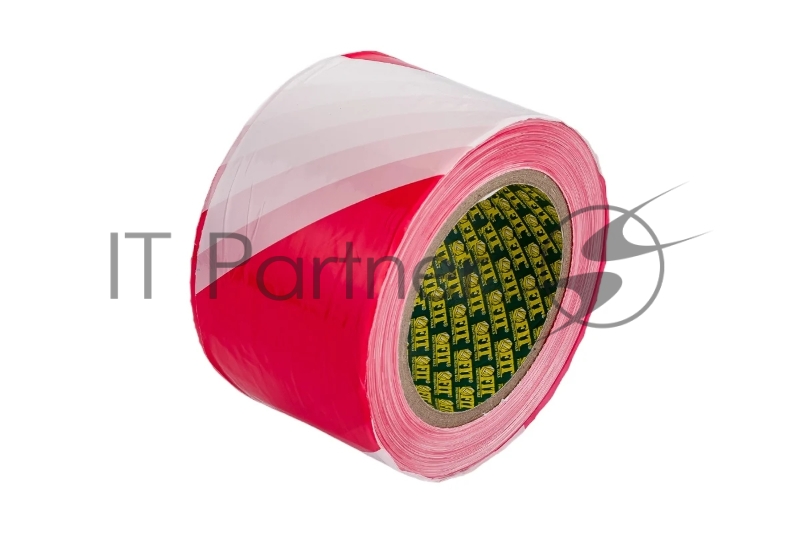 Лента сигнальная (красно-белая) 70 мм х 200 м