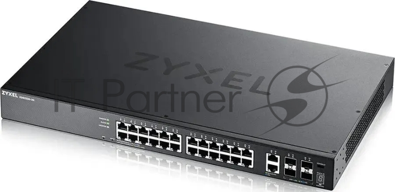 Коммутатор Zyxel XGS2220-30 L3 Access switch , rack 19, 24xRJ-45: 1G, 2xRJ-45: 1/2.5/5/10G, 4xSFP+, standalone/cloud management