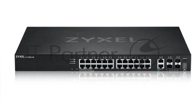 Коммутатор Zyxel XGS2220-30 L3 Access switch , rack 19, 24xRJ-45: 1G, 2xRJ-45: 1/2.5/5/10G, 4xSFP+, standalone/cloud management