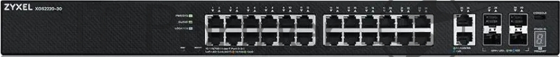 Коммутатор Zyxel XGS2220-30 L3 Access switch , rack 19, 24xRJ-45: 1G, 2xRJ-45: 1/2.5/5/10G, 4xSFP+, standalone/cloud management