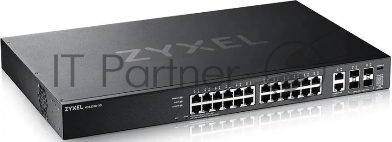 Коммутатор Zyxel XGS2220-30 L3 Access switch , rack 19, 24xRJ-45: 1G, 2xRJ-45: 1/2.5/5/10G, 4xSFP+, standalone/cloud management