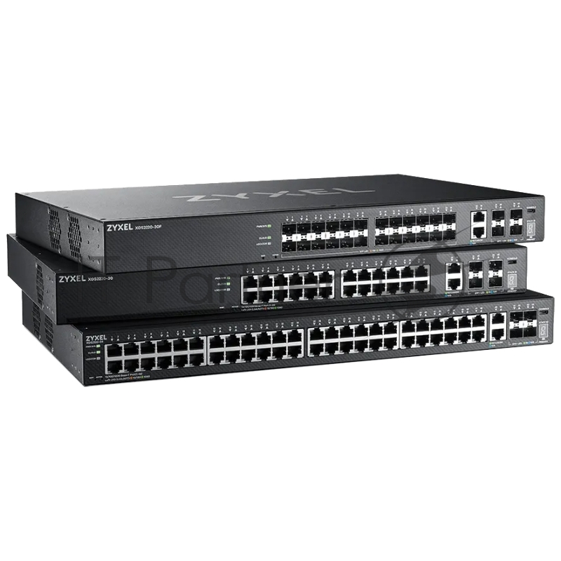 Коммутатор Zyxel XGS2220-30 L3 Access switch , rack 19, 24xRJ-45: 1G, 2xRJ-45: 1/2.5/5/10G, 4xSFP+, standalone/cloud management